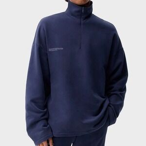 Pangaia eco friendly navy half zip pullover size XL
